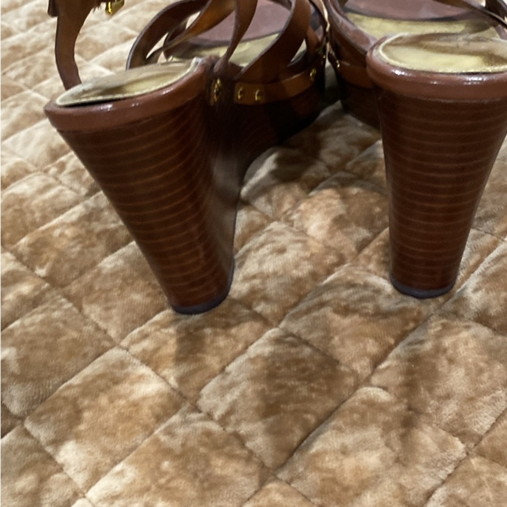Polo by Ralph Lauren Brown Platform Sandals - Picture 3 of 4